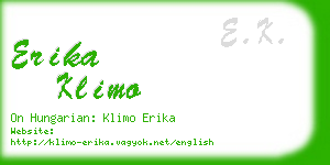 erika klimo business card